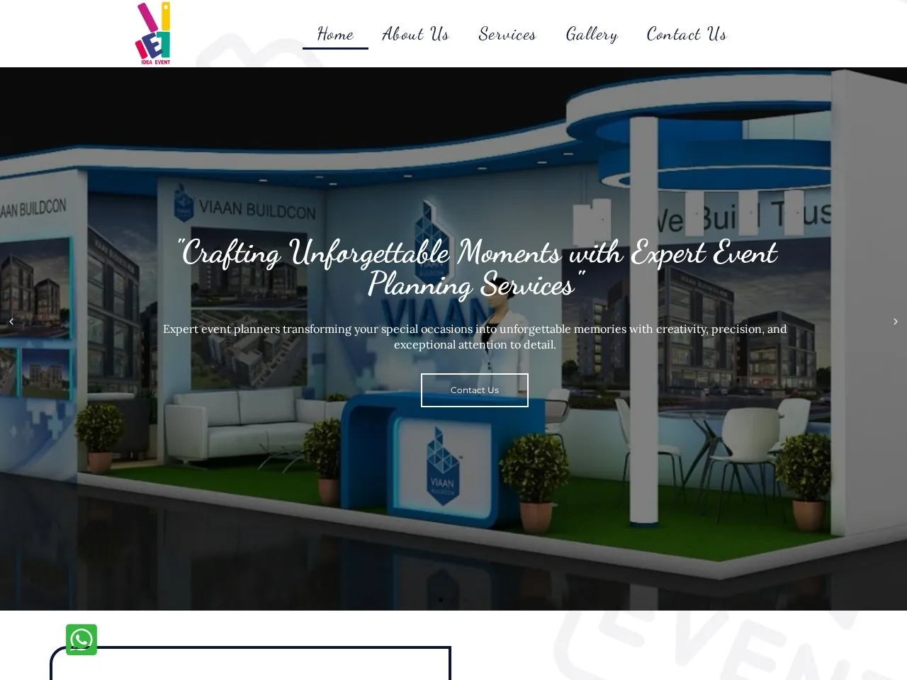 Idea Event website preview